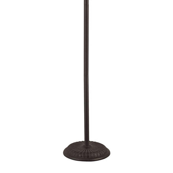 Benzara Metal Floor Lamp With Pull Chain Switch And Paper Shade Off White And Black - BM220649