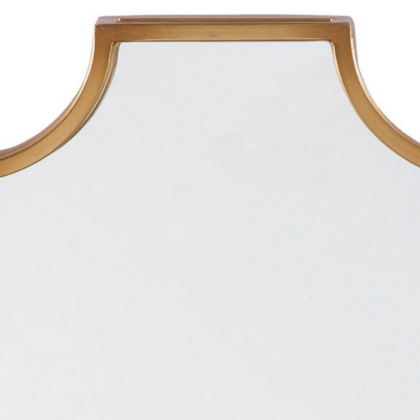 Benzara Metal Frame Wall Sconce With Cut Corner Design Gold - BM232922