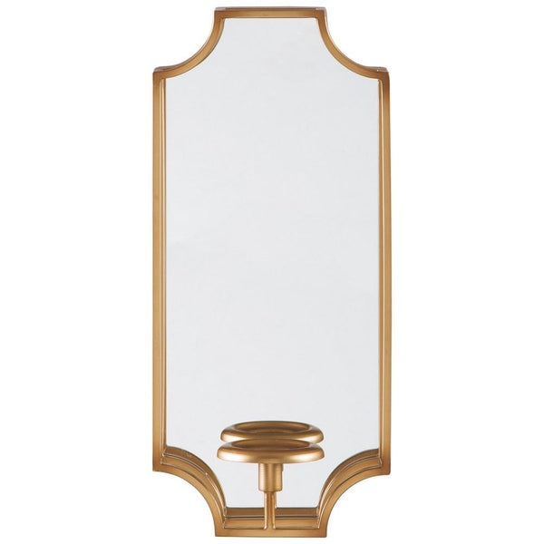benzara Metal Frame Wall Sconce with Cut Corner Design Gold - BM232922 benzara Metal Frame Wall Sconce with Cut Corner Design Gold - BM232922