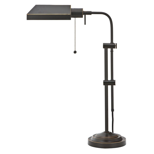 benzara Metal Rectangular Desk Lamp with Adjustable Pole Black - BM225085