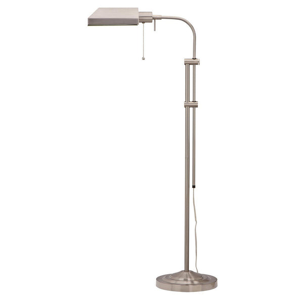 benzara Metal Rectangular Floor Lamp with Adjustable Pole White - BM225080