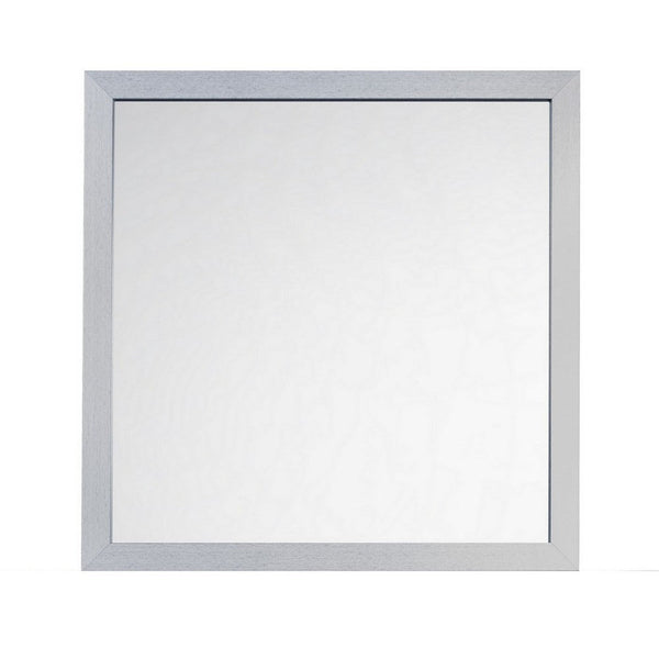 Benzara Moko 40 X 40 Dresser Mirror Square Modern Style Gray Finished Frame - BM309531