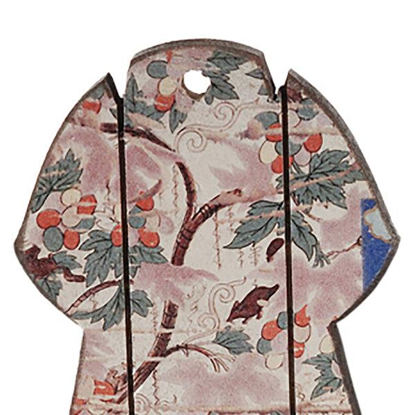 Benzara Nature Print Wall Decor With Four Metal Hooks Set Of 4 Multicolor - BM202246