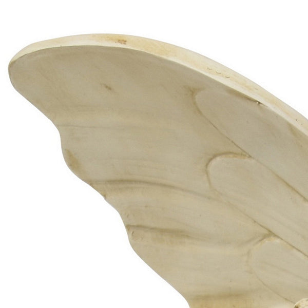 Benzara Nizy Fairy Angel Statue Figurine Outdoor Garden 21 Inch White Resin -BM324641