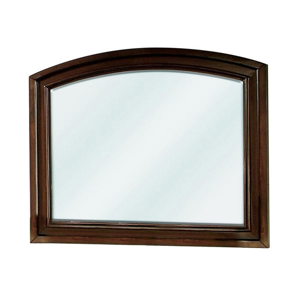 benzara Northville Transitional Style Wooden Wall Mirror Brown - BM123589