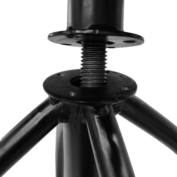 Benzara Pia 25-31 Inch Industrial Style Counter Height Stool With Adjustable Swivel Seat Brown Black- UPT-165867