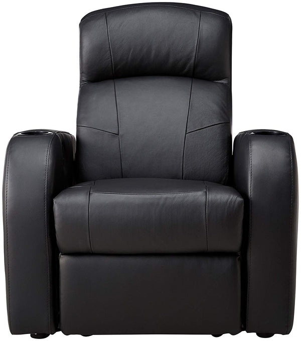 benzara Plush Padded Leather Upholstered Recliner With Metal Framework Gray - BM184824