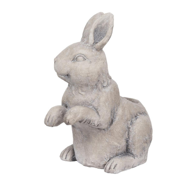 benzara Quaint Style Magnesium Rabbit Figurine Planter Taupe Brown - BM206692