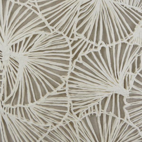 Benzara Rectangular Abstract Wall Decor 24 X 40 Brown White Natural Fiber -BM324539