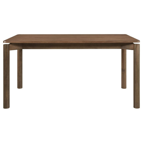 Benzara Rida Dining Table Rich Dark Brown Hardwood Rectangular 59 Inch Top -BM328742