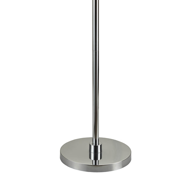 Benzara Round Fabric Wrapped Floor Lamp With Crystal Inlay Gray And Silver - BM220568