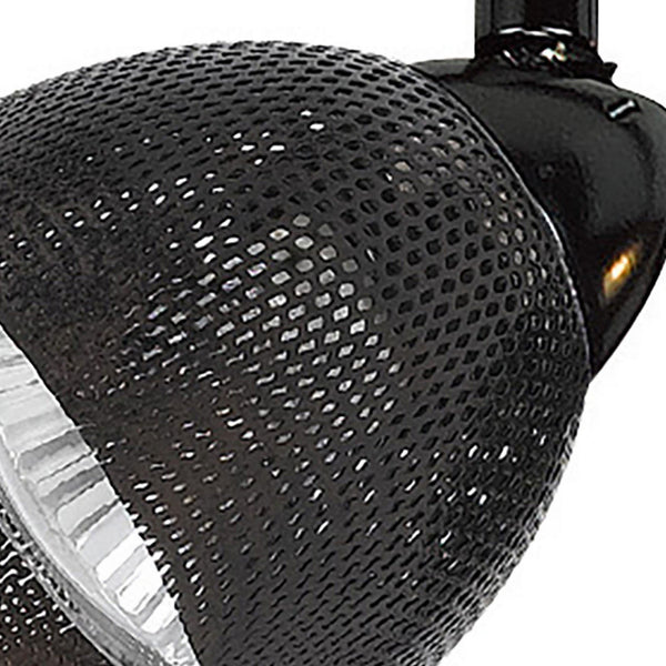Benzara Round Metal Mesh Shade Track Light Head And Frame Black - BM220745