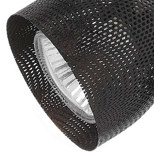 Benzara Round Metal Mesh Shade Track Light Head And Frame Black - BM220745