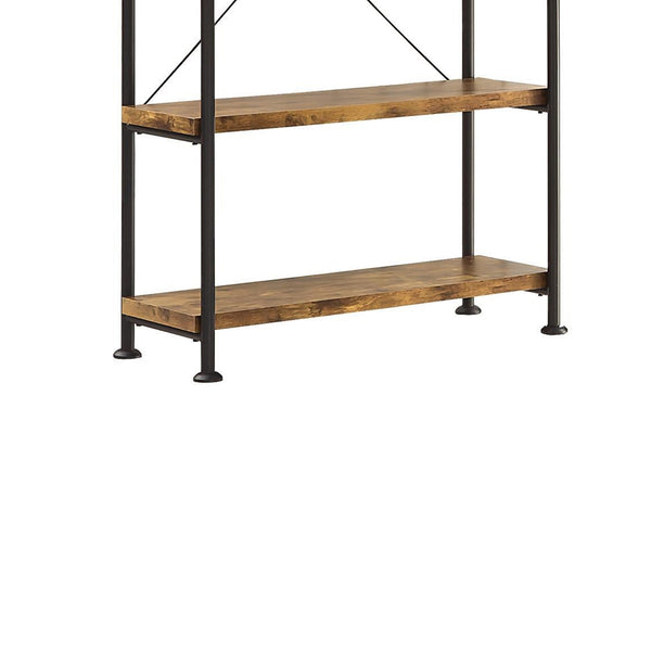 Benzara Rustically Designed Bookcase With 4 Open Shelves - BM172242