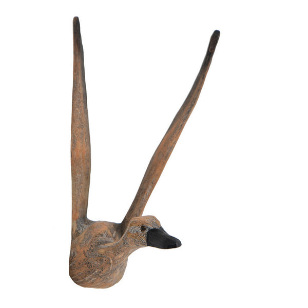 Benzara Set Of 3 Flying Geese Wall Decorations Pine Wood Rustic Weathered Brown - BM302563