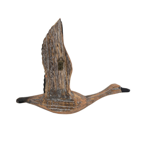 Benzara Set Of 3 Flying Geese Wall Decorations Pine Wood Rustic Weathered Brown - BM302563