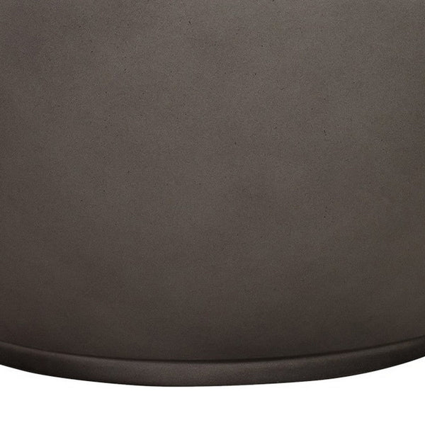 Benzara Shae 20 Inch Large Indoor Outdoor Planter Slanted Concrete Modern Gray - BM285313