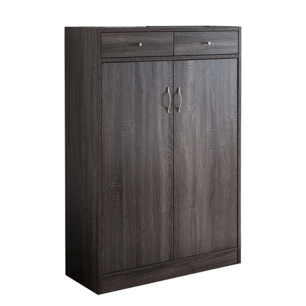 Benzara Shoe Cabinet With Spacious Storages Gray - BM148871
