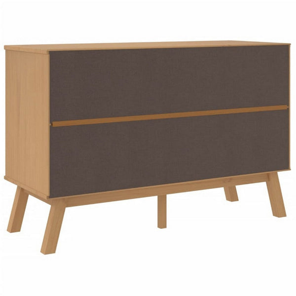 Benzara Sideboard Cabinet Dresser 6 Drawers Modern 44 Inch Brown Solid Wood -BM326339