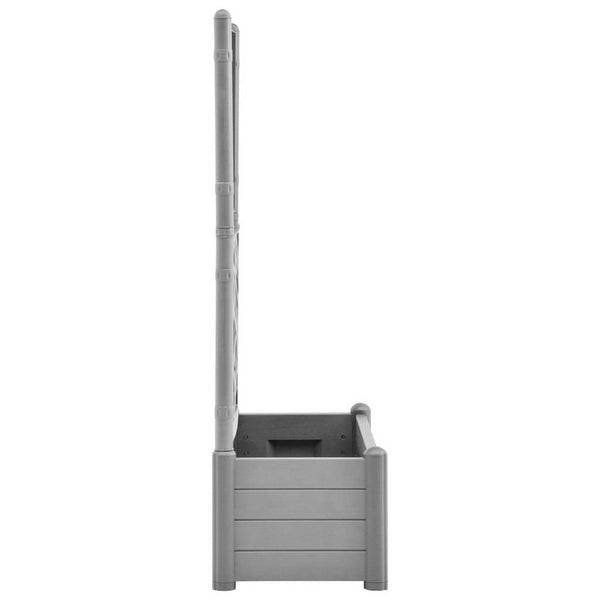 Benzara Simi Garden Flower Planter With Trellis 17x40x56 Classic Stone Gray -BM325665