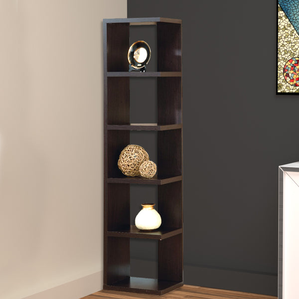 benzara Simple And Stylish Corner Display Cabinet Brown - BM141945