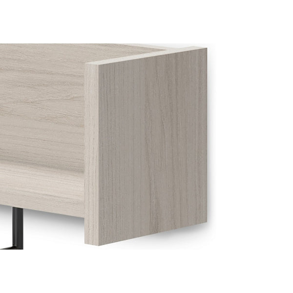 Benzara Soca Wall Mounted Coat Rack 3 Hooks And Shelf Light Natural Brown -BM330029