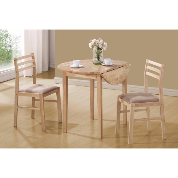 benzara Sophisticated 3 Piece Wooden Table And Chair Set Brown - BM158093