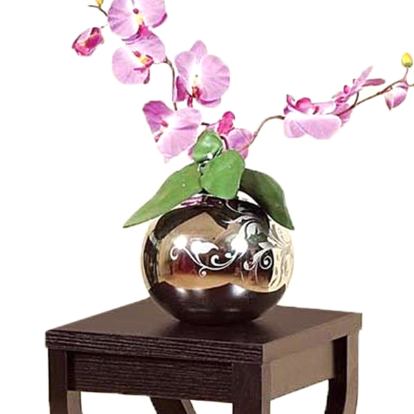 Benzara Square Top Wooden Plant Stand With Curved Legs And Shelves Small Dark Brown - BM148786