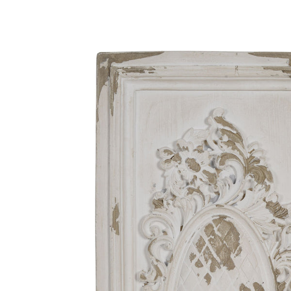 Benzara Traditional Style Decorative Wall Panel White And Brown - BM200608