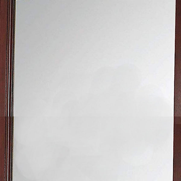 Benzara Transitional Style Mirror With Raised Wooden Frame Brown And Silver - BM205580