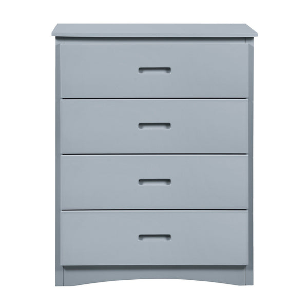 benzara Transitional Wooden Chest with 4 Drawers and Recessed Handles Gray - BM219870