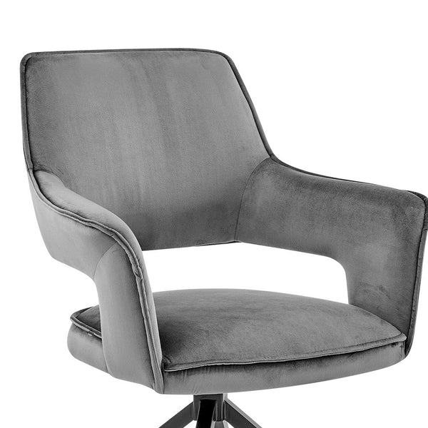 Benzara Velvet Upholstered Contemporary Accent Chair Black And Gray - BM248163