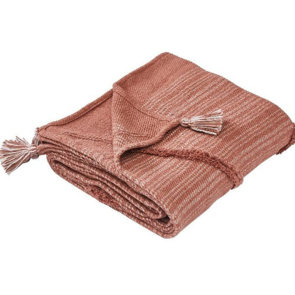 Benzara Veria 60 X 70 Cotton Throw With Diamond Pattern The Urban Port Brown - BM269191