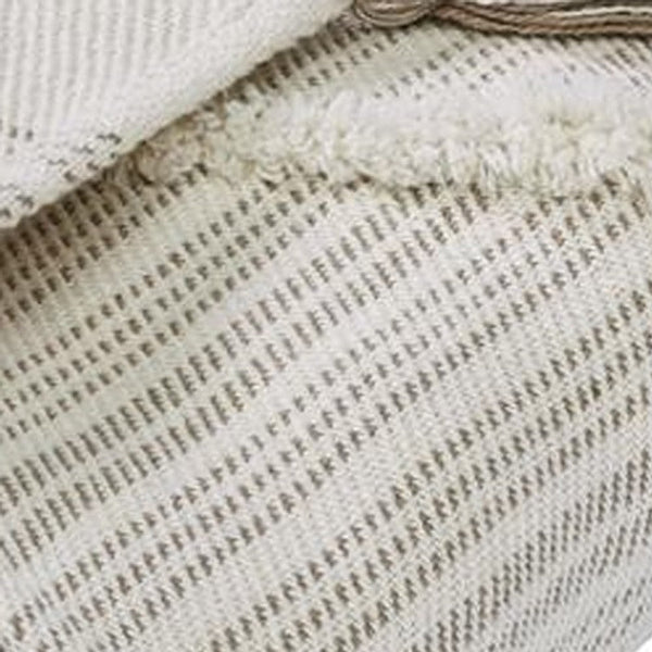 Benzara Veria 60 X 70 Cotton Throw With Diamond Pattern The Urban Port Off White - BM269189