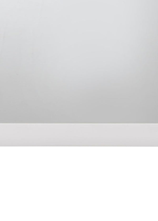 Benzara Wooden Framed Mirror With Rectangular Shape Silver And White - BM205572