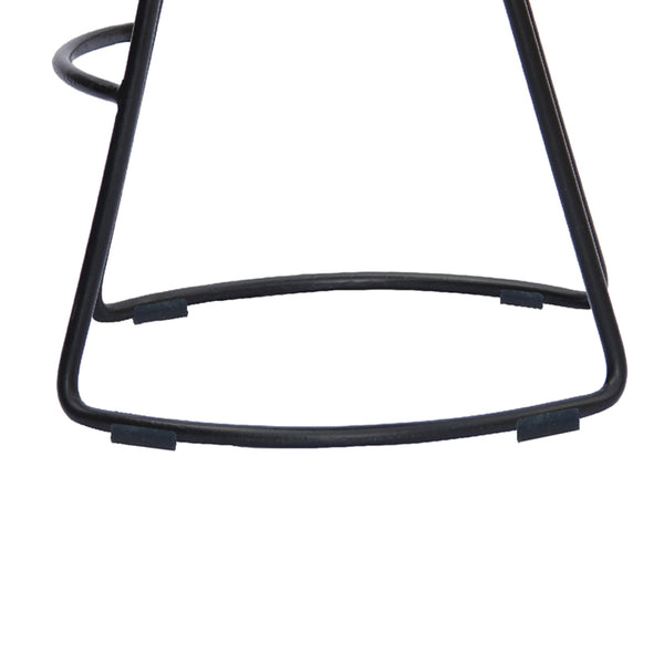 Benzara Wooden Saddle Seat Barstool With Metal Legs Large Brown And Black - UPT-37900