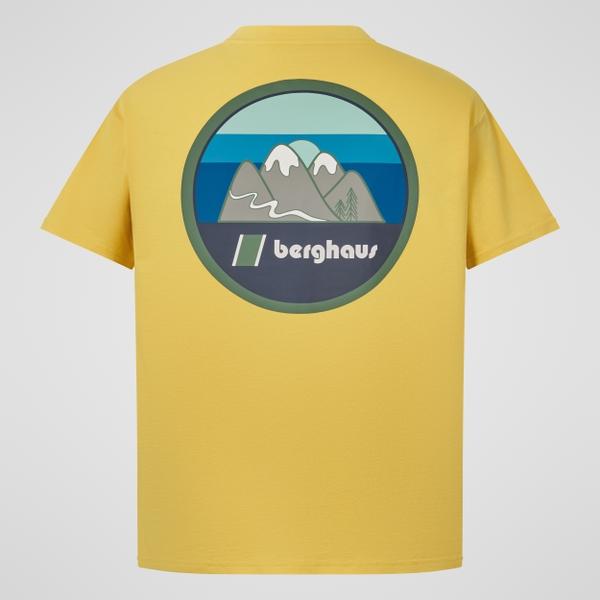 Berghaus Men's Doodle Mountain Patch Tee - Yellow
