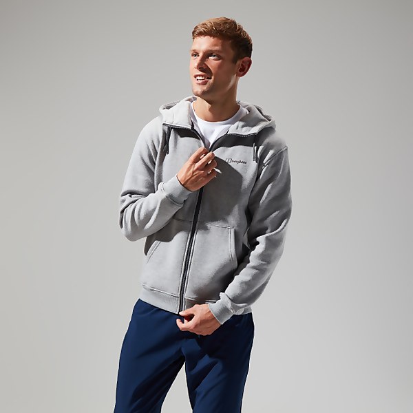 Berghaus Men's Logo Full Zip Fleece Dark Grey - XS