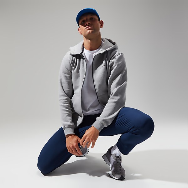 berghaus Men's Logo Full Zip Fleece Dark Grey - XS