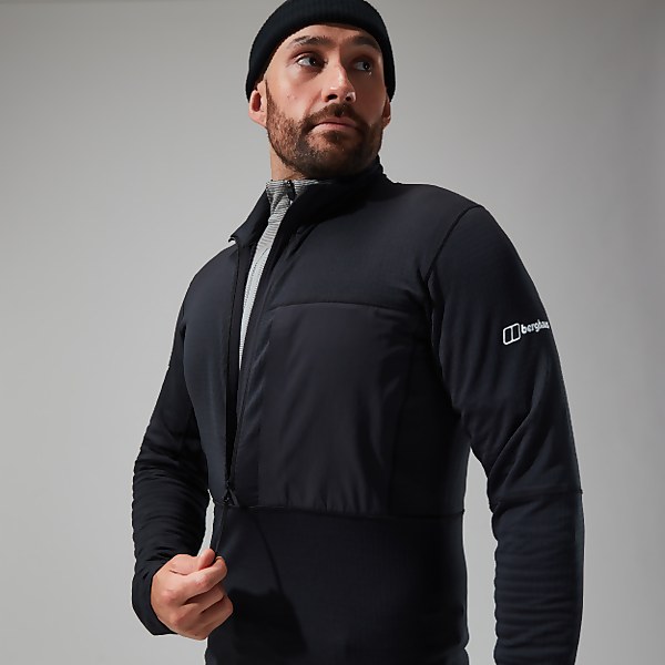 berghaus Men's MTN Arete LB Half Zip Black - S