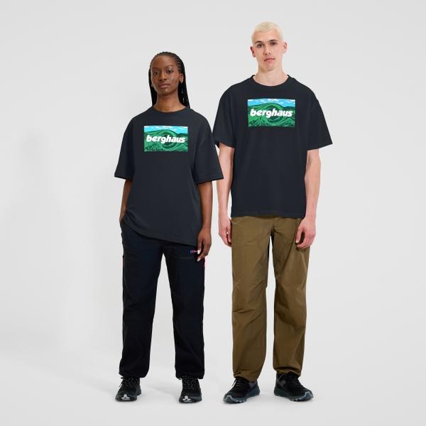 berghaus Unisex Twisted Skies Tee - Black