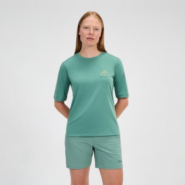 Berghaus Women's Coneflower Short Sleeve Tee - Green