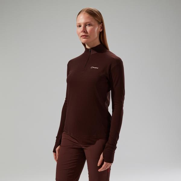 Berghaus Women's Ivyhill Half Zip Top - Brown