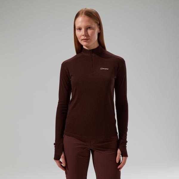 berghaus Women's Ivyhill Half Zip Top - Brown