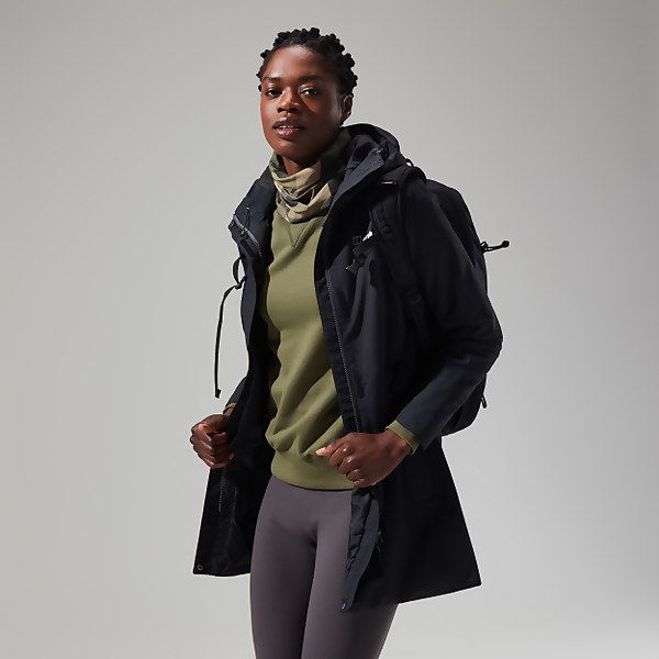 Berghaus Women's Omeara Long Jacket Black - 8