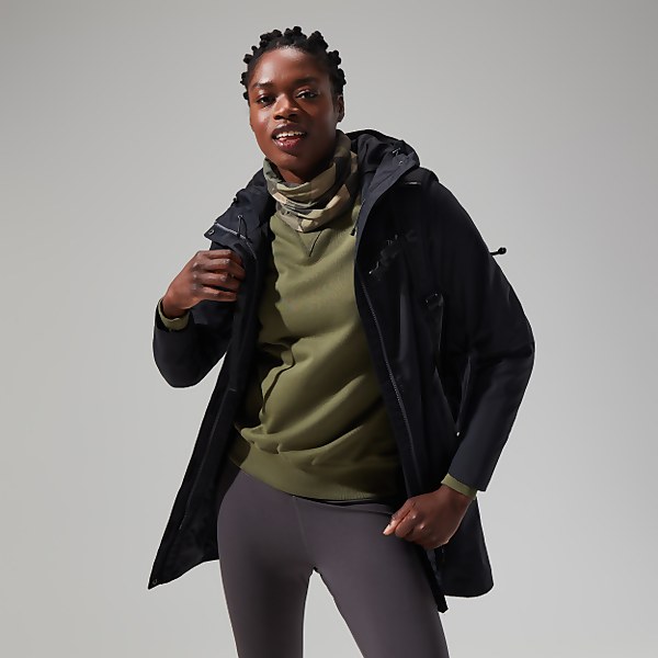 Berghaus Women's Omeara Long Jacket Black - 8