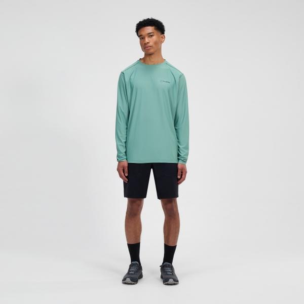 berghaus Men's 24/7 Crew Long Sleeve Tech Tee - Green