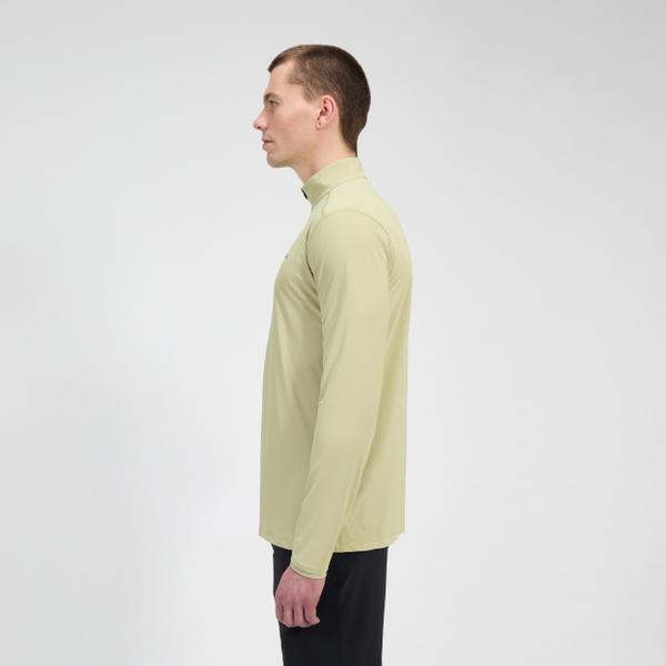 Berghaus Men's 24/7 Half Zip Long Sleeve Tech Tee - Natural