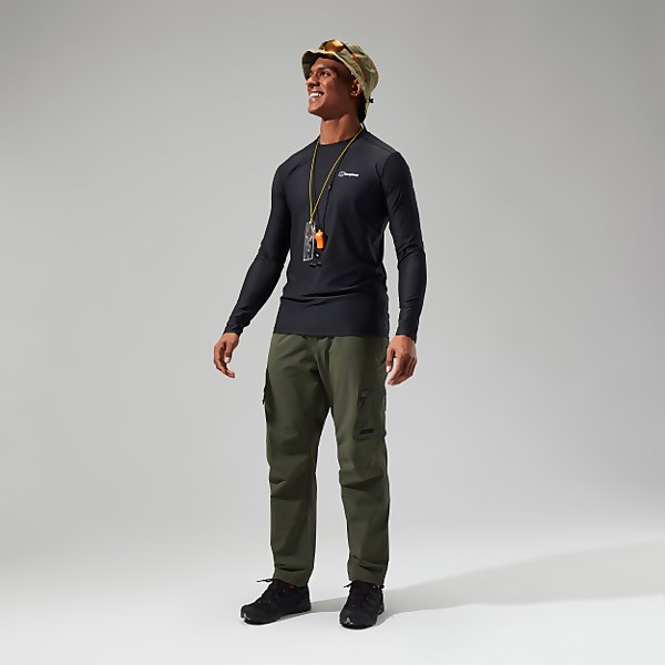 Berghaus Men's 24/7 Tech Tee Long Sleeve Crew Black - XS