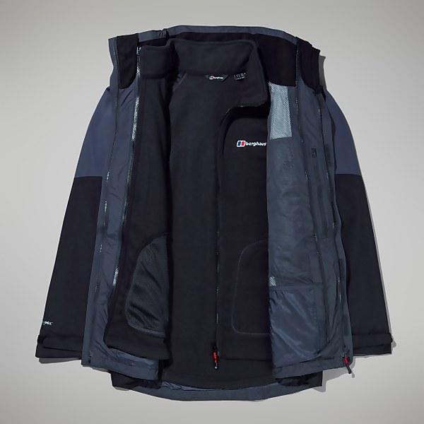 Berghaus Men's Arran 3In1 Jacket - Dark Grey/Black - XS